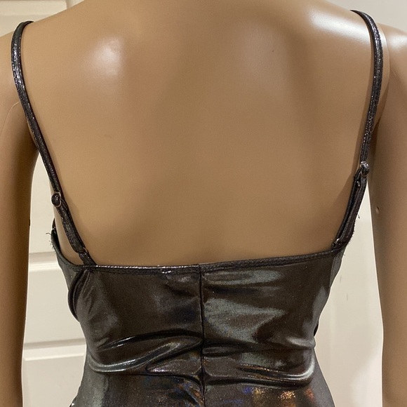 Lush - Sexy stretch bodycon silver metal dress - Size US Small - Picture 6 of 14